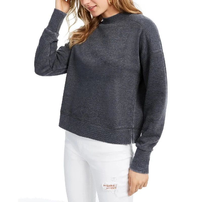 Chic Relaxed Modern Basics Hippie Rose Junior's Mock Neck Sweatshirt Black Size X-Small - XS Chic Relaxed Modern Basics Hippie Rose Junior's Mock Neck Sweatshirt Black Size X-Small - XS