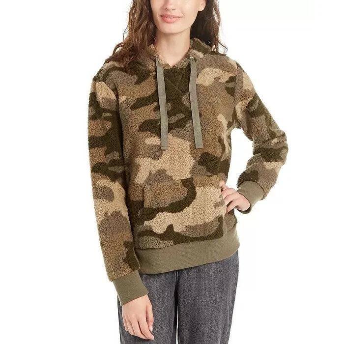 Polished Rugged Stylish Jeans Hippie Rose Junior's Sherpa Hoodie Green Size X-Large