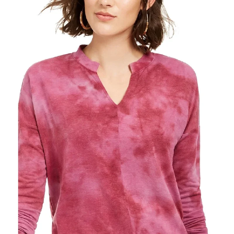Contemporary Street Bold Designs Hooked Up By Iot Junior's Tie Dye Sweatshirt Red Size X-Large Contemporary Street Bold Designs Hooked Up By Iot Junior's Tie Dye Sweatshirt Red Size X-Large