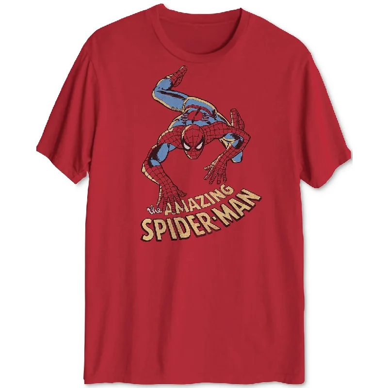 Classic Monochrome Sporty Jackets Hybrid Men's Spider-Man Crawl Down Men's Graphic T-Shirt Red Size M - Medium Classic Monochrome Sporty Jackets Hybrid Men's Spider-Man Crawl Down Men's Graphic T-Shirt Red Size M - Medium