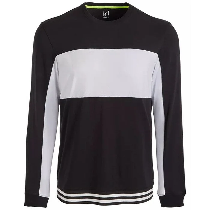 Monochrome Chic Casual Styles ID Ideology Men's Mesh Blocked Long Sleeve T-Shirt Black Size X-Large Monochrome Chic Casual Styles ID Ideology Men's Mesh Blocked Long Sleeve T-Shirt Black Size X-Large
