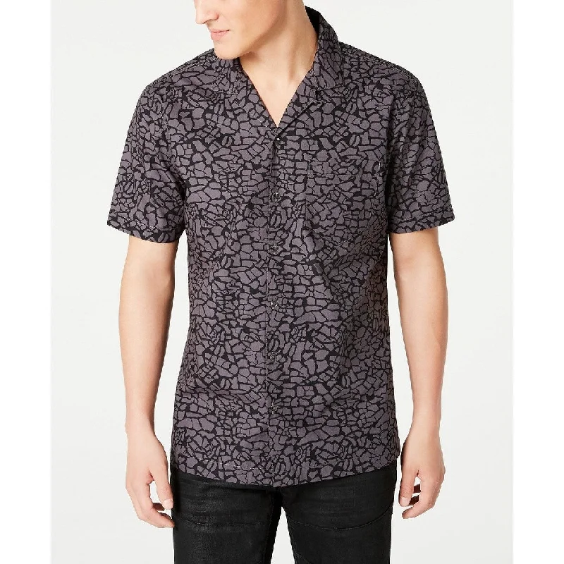 Retro Monochrome Modern Outfit INC International Concepts Men's Animal Print Camp Shirt Iron Gate Size 2 Extra Large Retro Monochrome Modern Outfit INC International Concepts Men's Animal Print Camp Shirt Iron Gate Size 2 Extra Large