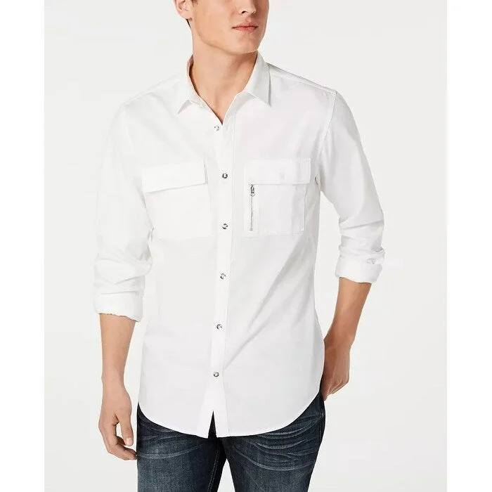 Sophisticated Luxe Classic Styles INC International Concepts Men's Regular-Fit Pocket Shirt White Size XX-Large