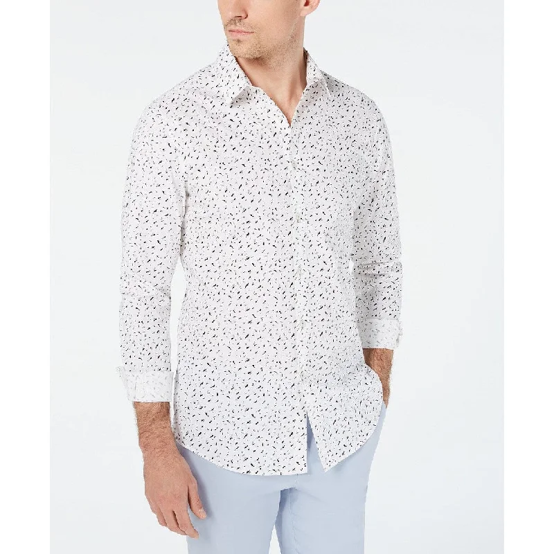 Smart Minimal Warm Jackets INC International Concepts Men's Slim-Fit Confetti Print Shirt White Size Extra Large - X-Large Smart Minimal Warm Jackets INC International Concepts Men's Slim-Fit Confetti Print Shirt White Size Extra Large - X-Large