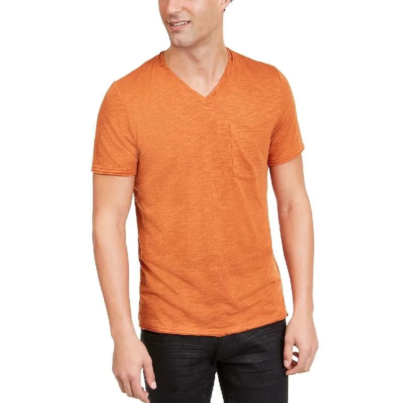 Polished Street Elegant Outfits INC International Concepts Men's V-Neck Pocket T-Shirt Dark Orange Size X-Large Polished Street Elegant Outfits INC International Concepts Men's V-Neck Pocket T-Shirt Dark Orange Size X-Large