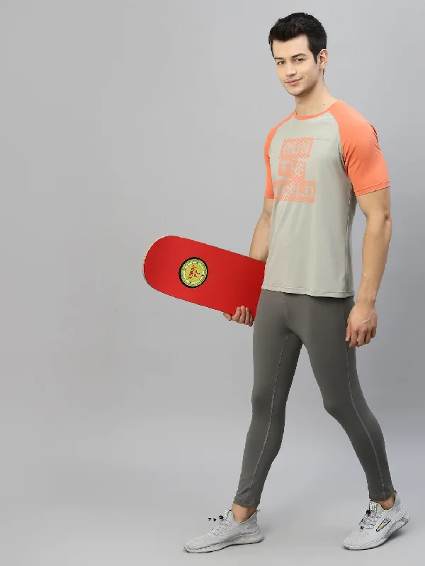 Polished Edge Winter Outfits JUMP USA Ultralyte Men Grey & Coral Running Rapid Dry T-Shirt Polished Edge Winter Outfits JUMP USA Ultralyte Men Grey & Coral Running Rapid Dry T-Shirt