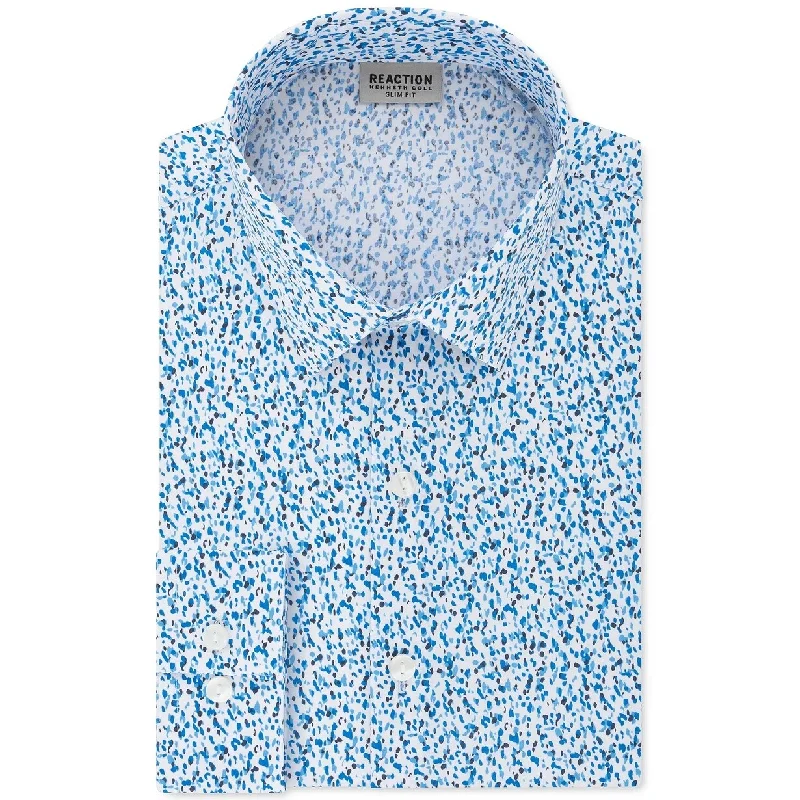 Chic Heritage Layered Clothing Kenneth Cole Reaction Men's All Day Flex Slim-Fit Performance Stretch Printed Dress Shirt Blue Size 32-33 Chic Heritage Layered Clothing Kenneth Cole Reaction Men's All Day Flex Slim-Fit Performance Stretch Printed Dress Shirt Blue Size 32-33