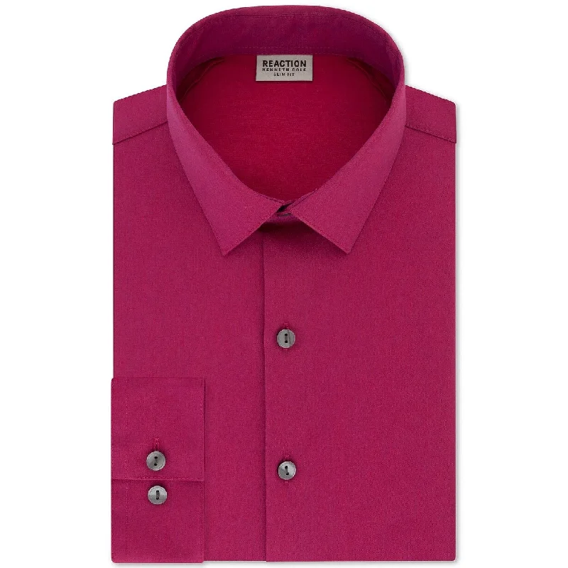 Casual Rebel Comfort Clothes Kenneth Cole Reaction Men's Slim-Fit All Day Flex Solid Dress Shirt Dark Pink Size 17.5x32-33 Casual Rebel Comfort Clothes Kenneth Cole Reaction Men's Slim-Fit All Day Flex Solid Dress Shirt Dark Pink Size 17.5x32-33