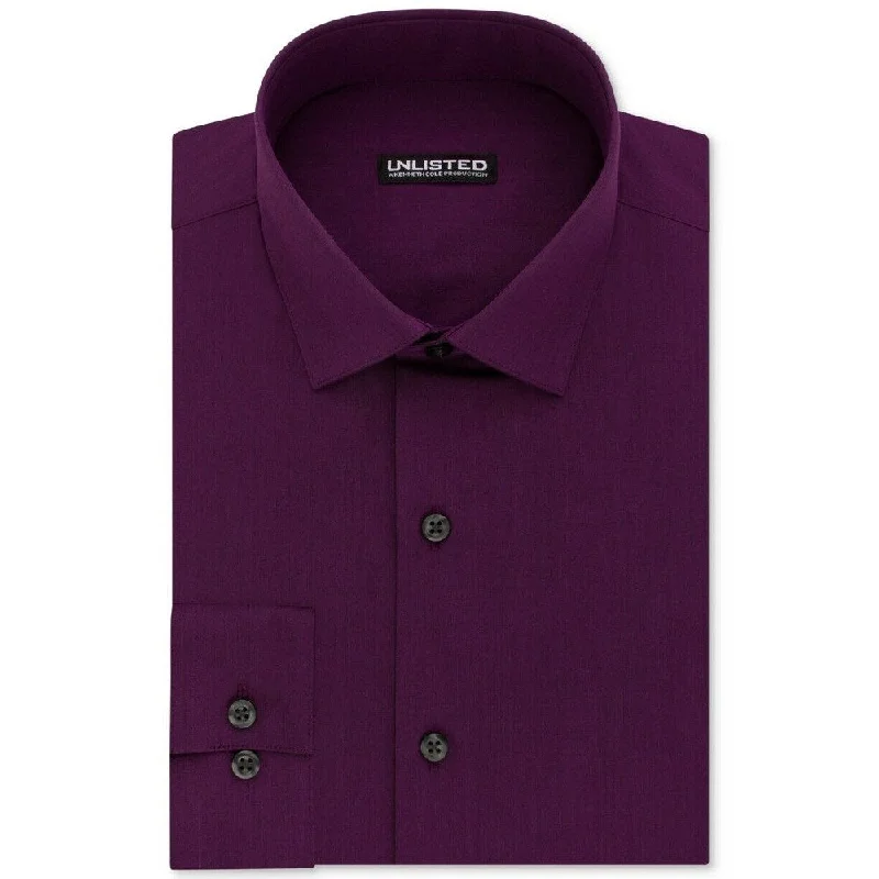 Contemporary Cool Everyday Look Kenneth Cole Unlisted Men's Slim-Fit Solid Dress Shirt Red Size 15-34-35 Contemporary Cool Everyday Look Kenneth Cole Unlisted Men's Slim-Fit Solid Dress Shirt Red Size 15-34-35