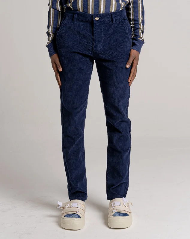 Classic Rugged Everyday Apparel KOBI MEN'S CORDUROY TROUSERS - NAVY