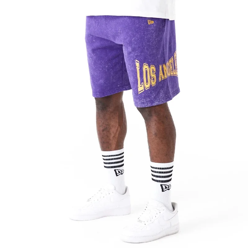 Chic Heritage Stylish Jeans LA Lakers NBA Washed Purple Shorts