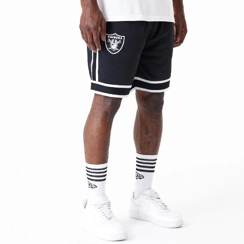 Urban Edge Stylish Suits Las Vegas Raiders NFL Colour Block Black Shorts