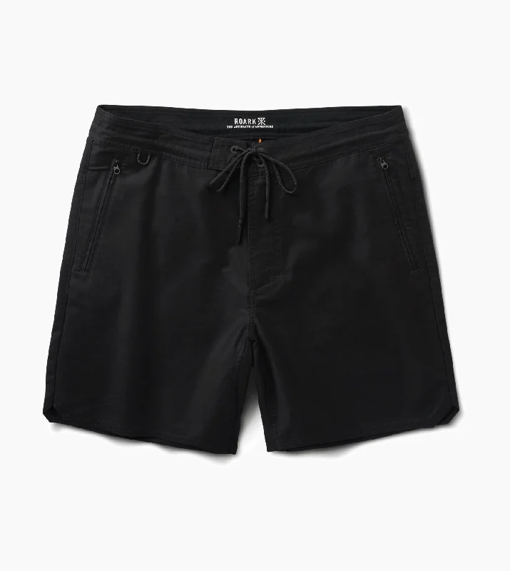 Modern Minimal Casual Button-ups Layover Traveler Shorts 17"