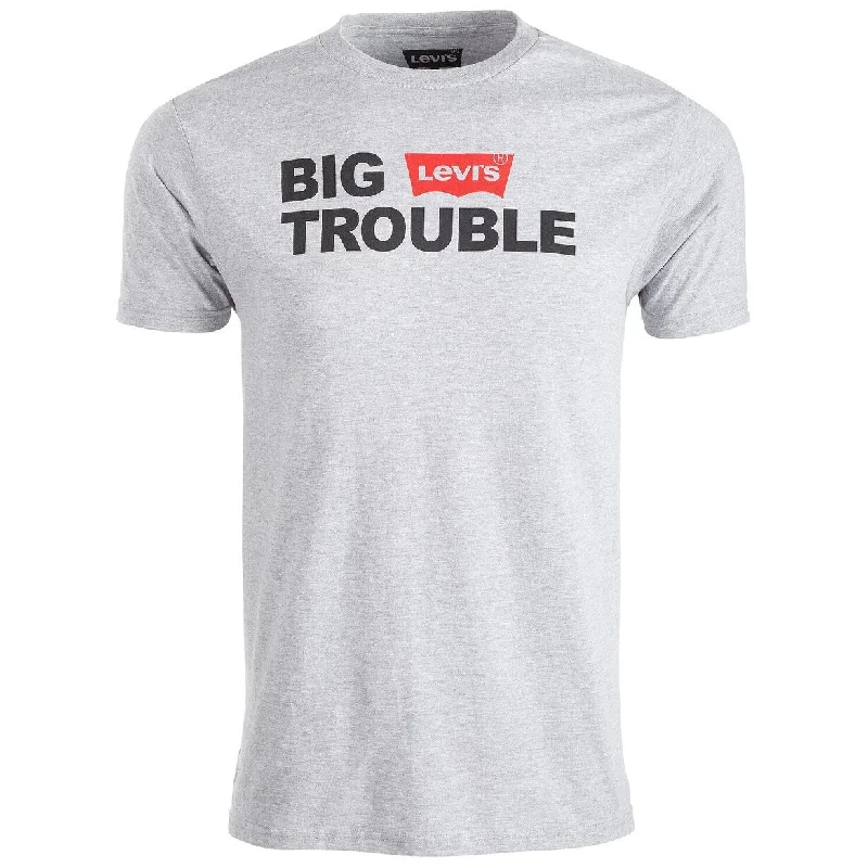 Retro Smart Formal Shirts Levi's Men's Daddy & Me Collection Big Trouble T-Shirt Med Gray Size Medium Retro Smart Formal Shirts Levi's Men's Daddy & Me Collection Big Trouble T-Shirt Med Gray Size Medium