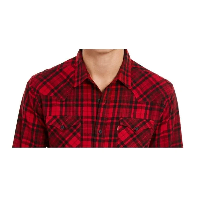 Smart Minimal Chic Styles Levi's Men's Plaid Flannel Shirt Redoverflw Size Extra Large Smart Minimal Chic Styles Levi's Men's Plaid Flannel Shirt Redoverflw Size Extra Large