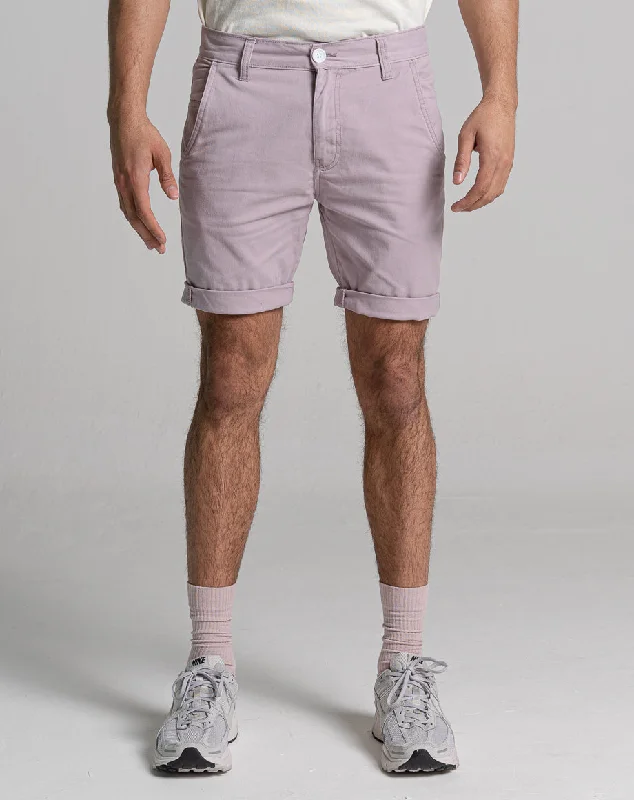 Classic Monochrome Functional Wear ESSENTIAL REGULAR FIT CHINO SHORTS | LILAC