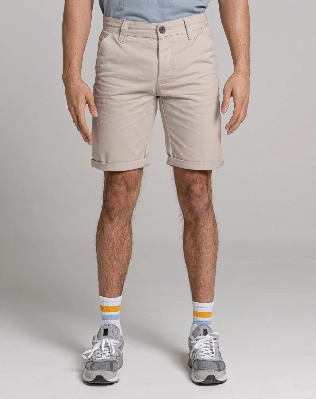 Vintage Street Modern Clothing ESSENTIAL REGULAR FIT CHINO SHORTS | STONE