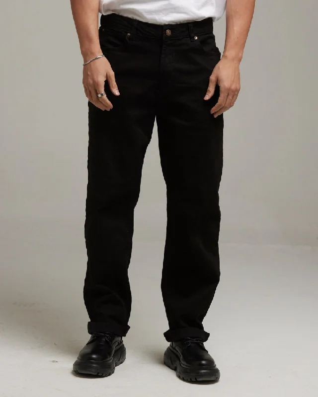 Chic Polished Versatile Wear DOWA MEN'S RELAXED FIT CHINOS | BLACK