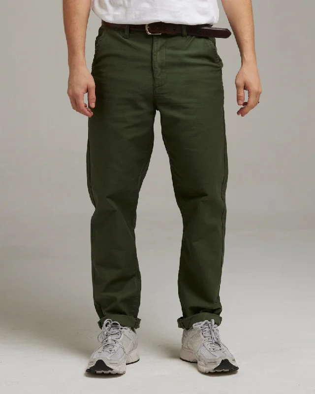 Modern Rebel Casual Trousers DOWA MEN'S RELAXED FIT CHINOS | KHAKI