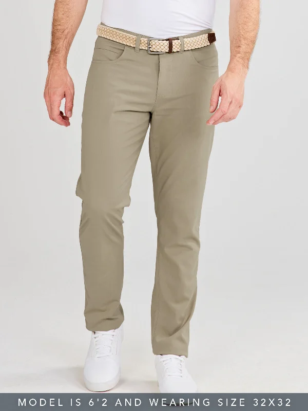 Polished Street Modern Clothing Motion Pant Straight Fit - Mid-Khaki
