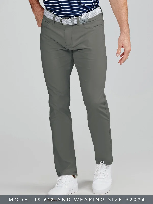 Monochrome Chic Casual Shoes Motion Pant Tailored Fit - Granite