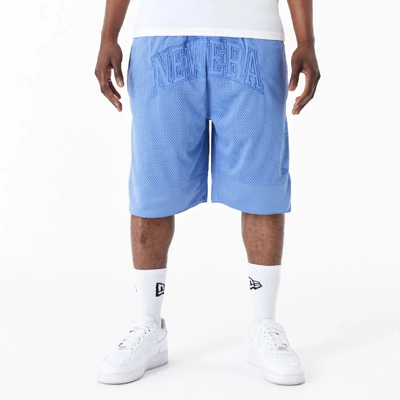 Modern Rebel Vintage Style New Era Arch Logo Blue Mesh Shorts