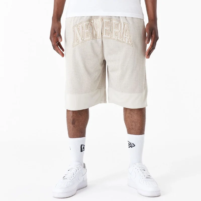 Retro Relaxed Classic Styles New Era Arch Logo Stone Mesh Shorts