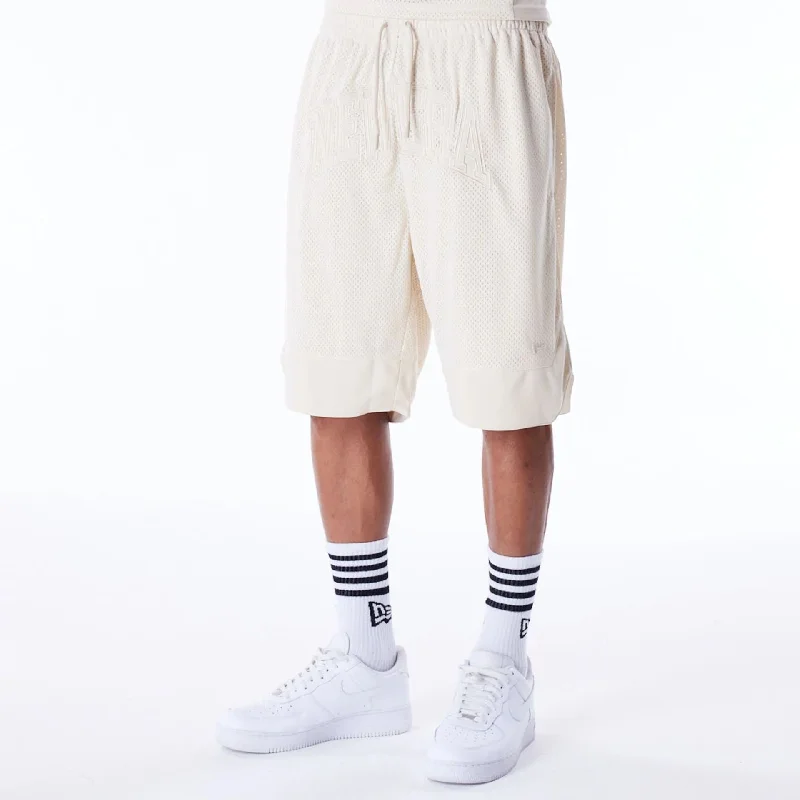 Polished Edge Everyday Look New Era Mesh Stone Oversized Shorts