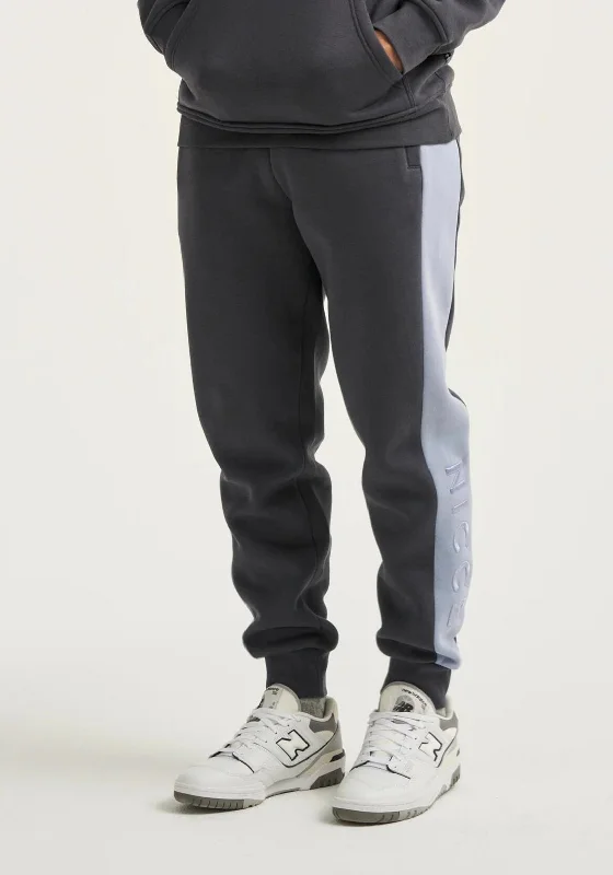 Modern Heritage Everyday Jeans NICCE Mercury Stripe Joggers, Anthracite & Heron Blue