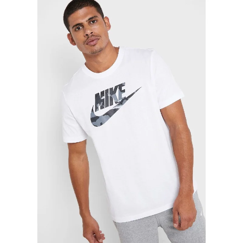 Urban Minimal Travel Wardrobe Nike Men's Camo-Logo T-Shirt White Size XX-Large