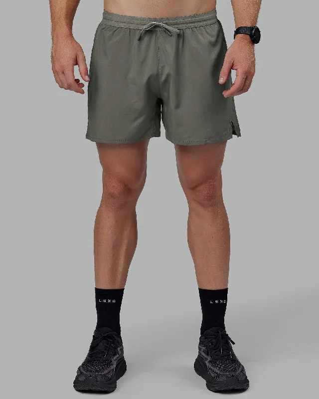 Relaxed Edge Athletic Outfits Pace 5" Lined Performance Shorts - Graphite-Reflective Relaxed Edge Athletic Outfits Pace 5" Lined Performance Shorts - Graphite-Reflective