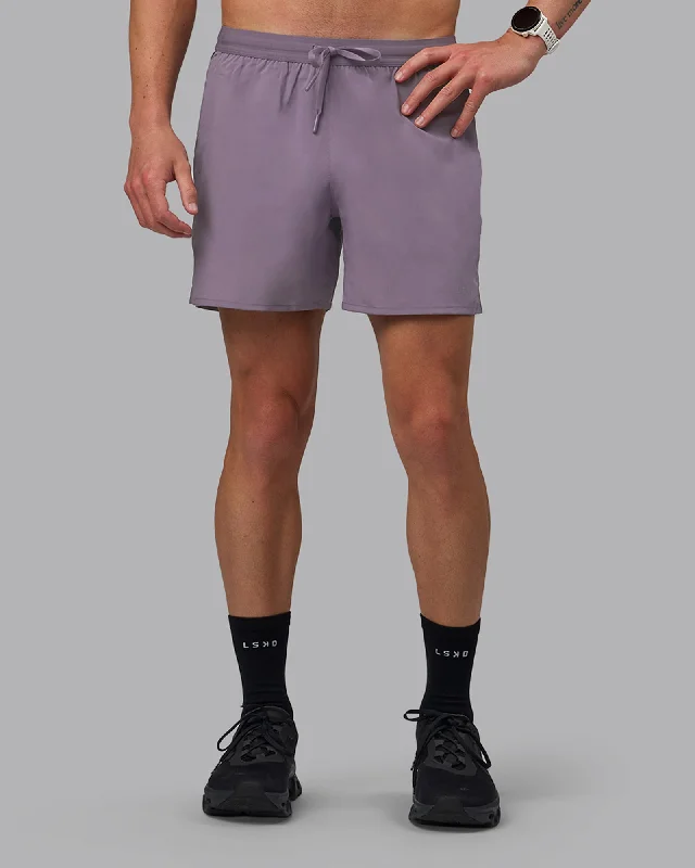 Minimal Timeless Urban Tees Pace 5" Lined Performance Shorts - Purple Sage