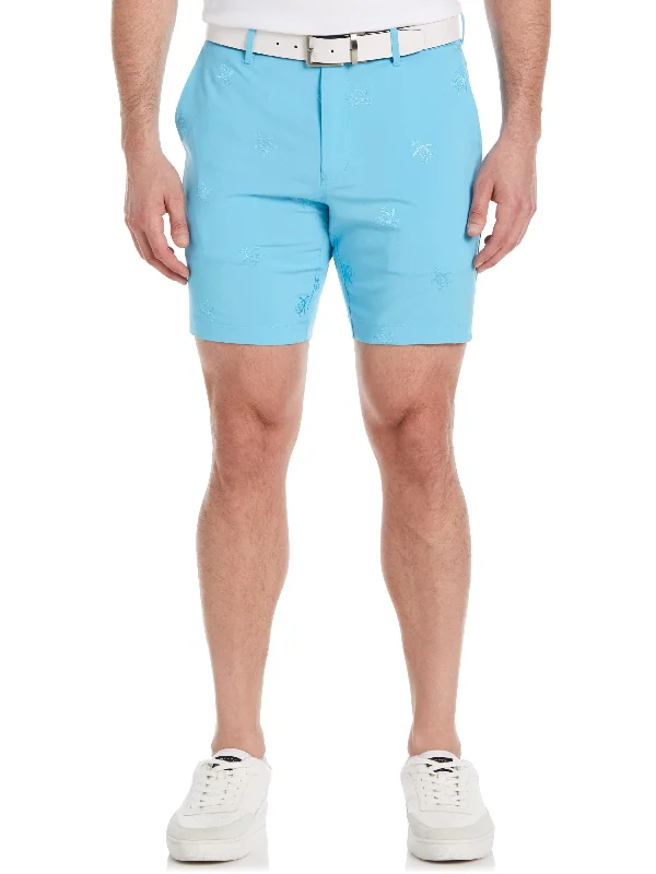 Timeless Chic Relaxed Looks Men's Pete Embroidered Golf Shorts