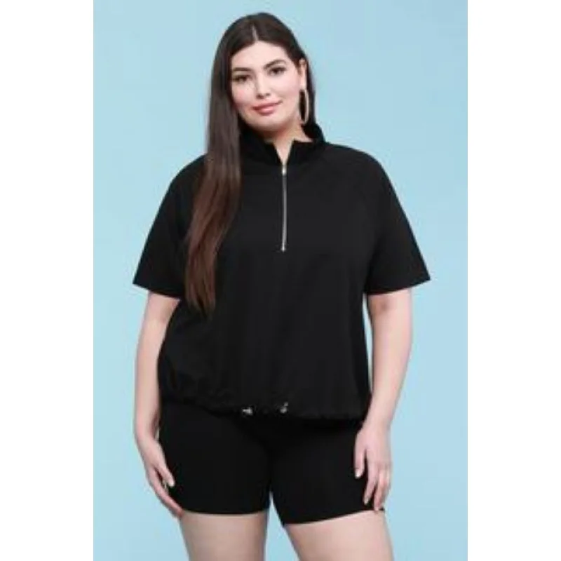 Timeless Cool Relaxed Styles Plus Size French Terry Pullover Sweatshirt
