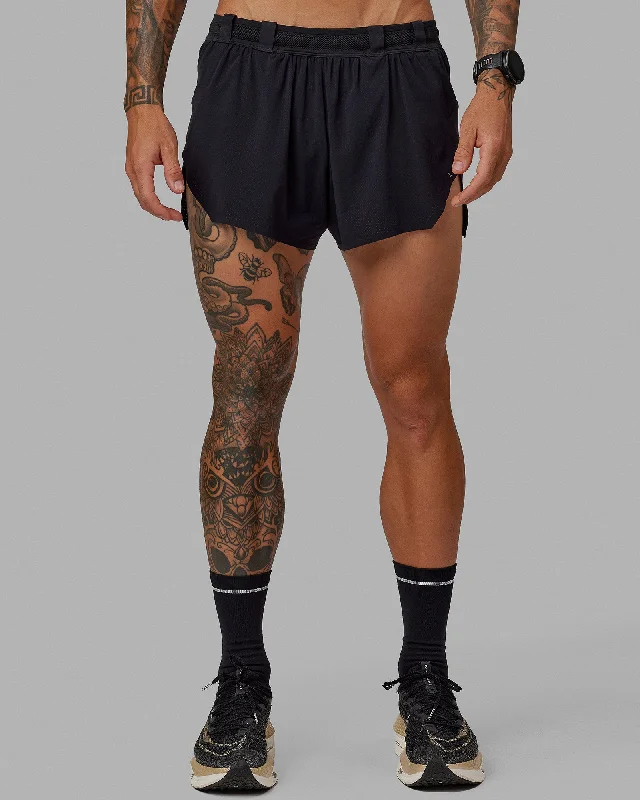 Modern Minimal Comfy Pants Race Day 3" Running Shorts - Black