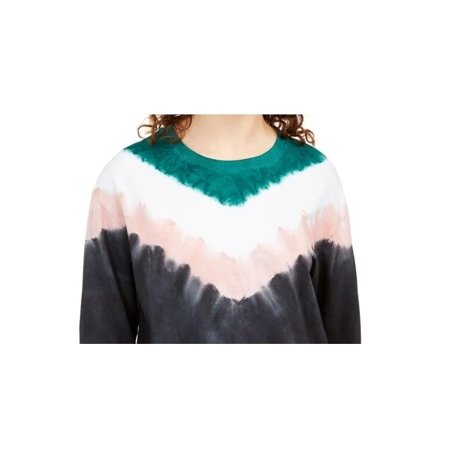 Minimal Polished Lightweight Fabrics Rebellious One Juniors' Tie-Dyed Sweatshirt Dark Green Size Large Minimal Polished Lightweight Fabrics Rebellious One Juniors' Tie-Dyed Sweatshirt Dark Green Size Large