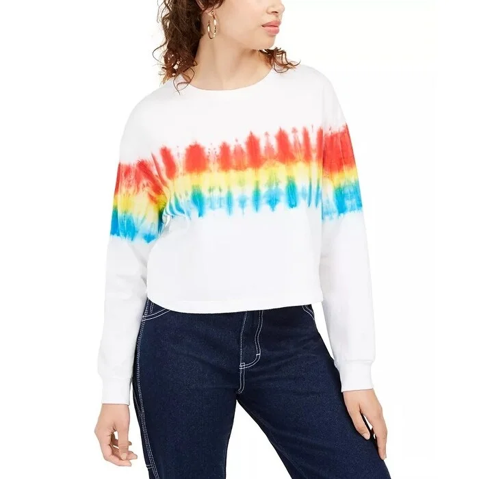 Heritage Urban Cool Bottoms Rebellious One Junior's Tie Dyed Sweatshirt White Size X-Large Heritage Urban Cool Bottoms Rebellious One Junior's Tie Dyed Sweatshirt White Size X-Large