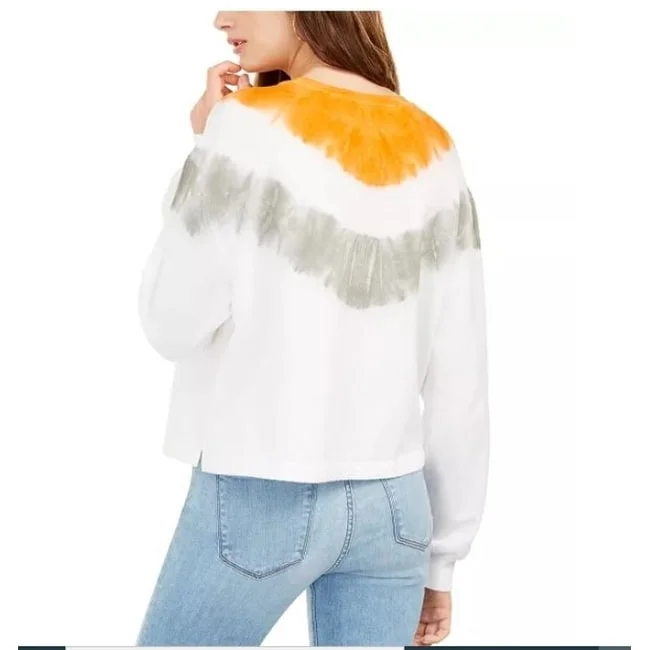 Polished Classic Comfy Tops Rebellious One Junior's Tie Dyed Sweatshirt White Size X-Large Polished Classic Comfy Tops Rebellious One Junior's Tie Dyed Sweatshirt White Size X-Large