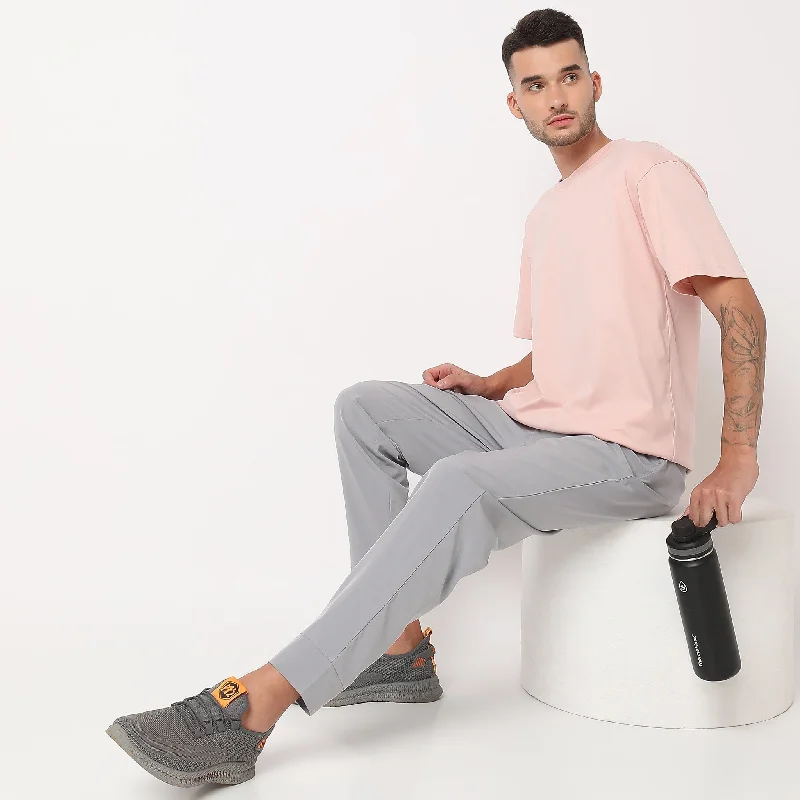 Minimal Timeless Layered Styles Regular Fit Solid Mid Rise Joggers