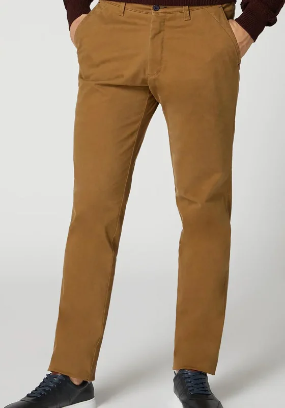 Sleek Rugged Trendy Tees Remus Uomo Eldon Cotton Stretch Chinos, Tan