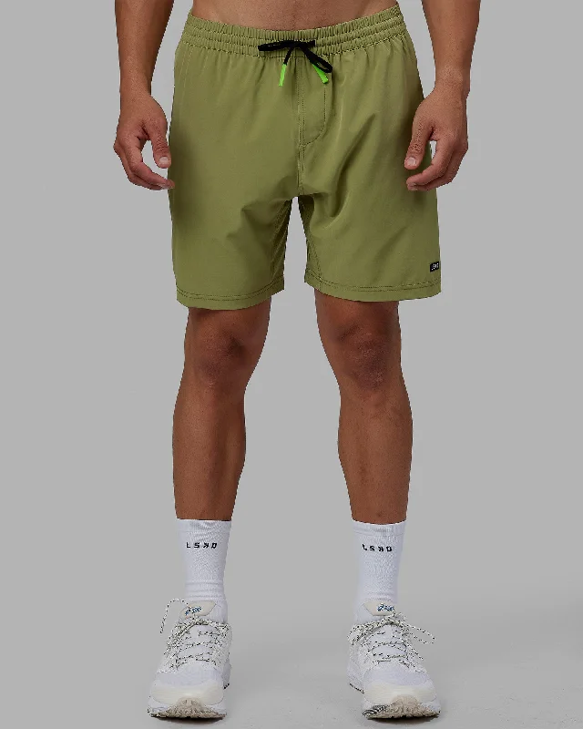 Polished Edge Classic Apparel Rep 7" Performance Shorts - Moss Stone-Lime