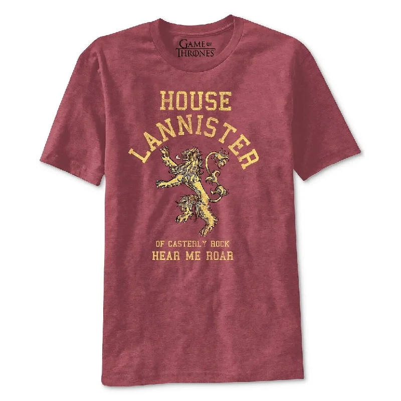 Classic Rugged Weekend Styles Ripple Junction Men's Game Of Thrones House Lannister Graphic T-Shirt Dark Red Size Large Classic Rugged Weekend Styles Ripple Junction Men's Game Of Thrones House Lannister Graphic T-Shirt Dark Red Size Large