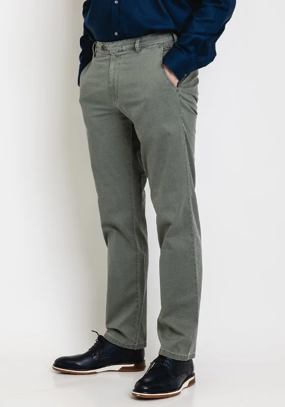 Smart Contemporary Active Styles Meyer Roma Cotton Chino, Khaki Green