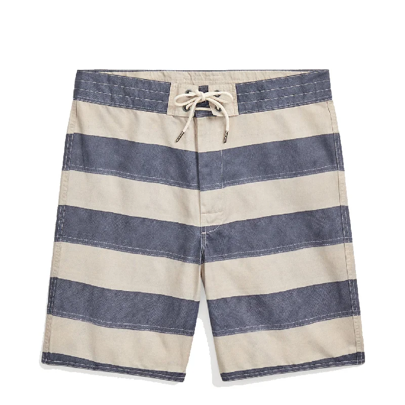 Relaxed Rebel Casual Attire RRL by Ralph Lauren Striped Twill Short Navy/Cream Sailcloth Stripe Relaxed Rebel Casual Attire RRL by Ralph Lauren Striped Twill Short Navy/Cream Sailcloth Stripe