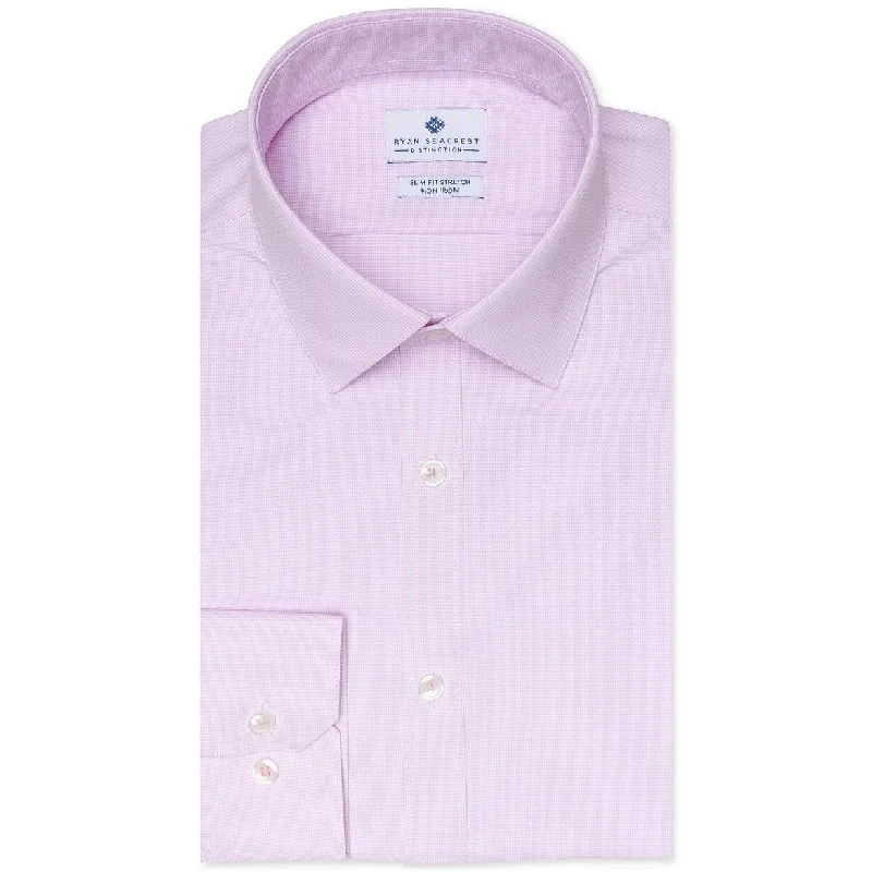 Minimal Rugged Lightweight Tops Ryan Seacrest Distinction Men's Ultimate Active Slim-Fit Non-Iron Performance Stretch Dobby Dress Shirt Pink Size 34-35 Minimal Rugged Lightweight Tops Ryan Seacrest Distinction Men's Ultimate Active Slim-Fit Non-Iron Performance Stretch Dobby Dress Shirt Pink Size 34-35
