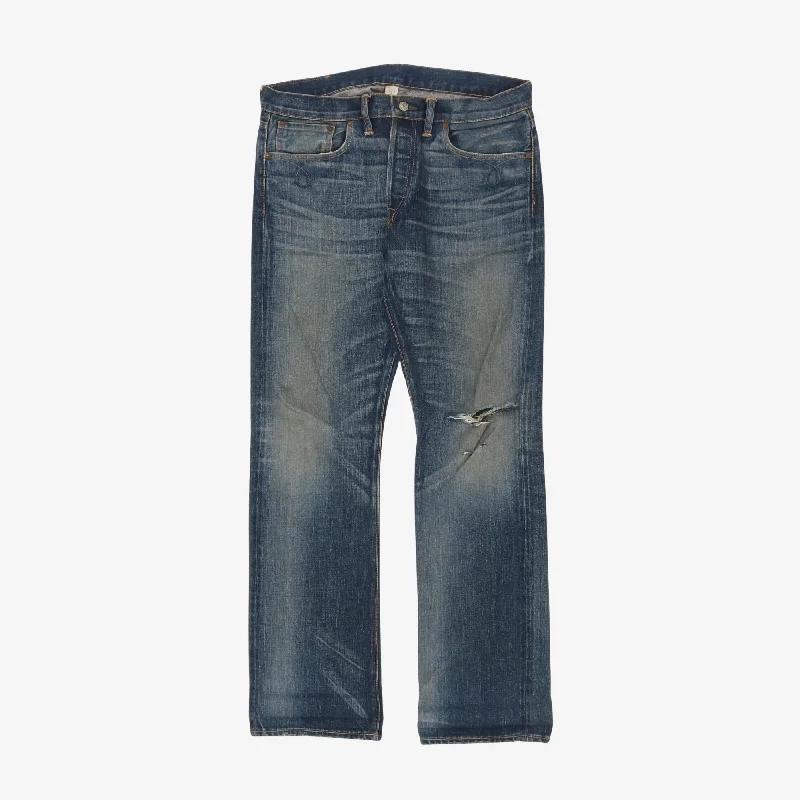 Monochrome Luxe Minimal Apparel Slim Boot Cut Denim