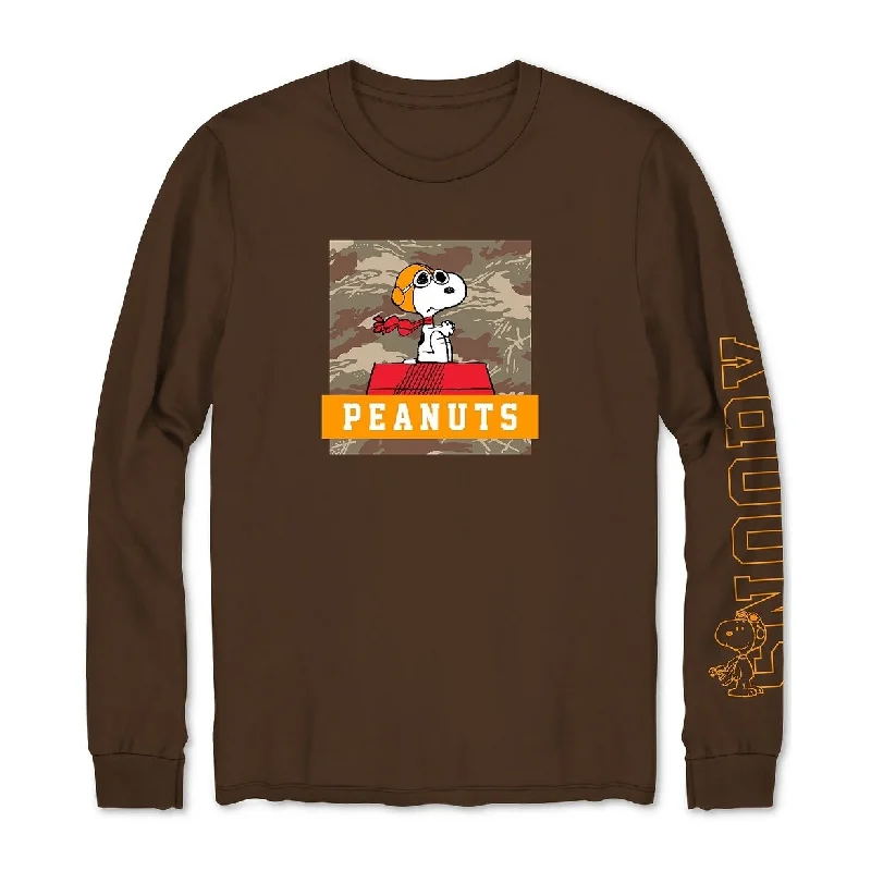 Contemporary Minimal Fresh Outfit Snoopy Men's Long-Sleeve Graphic T-Shirt Med Coffee Size Medium Contemporary Minimal Fresh Outfit Snoopy Men's Long-Sleeve Graphic T-Shirt Med Coffee Size Medium