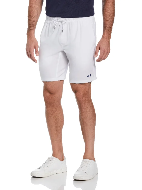 Retro Relaxed Practical Clothing Men's Solid Athletic Tennis Short with Drawstring