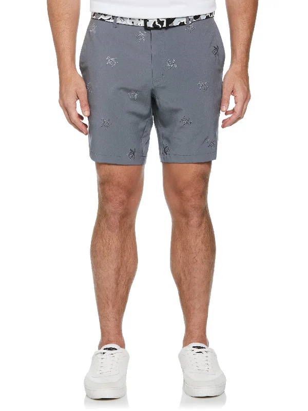 Smart Edge Casual Shoes Men's Space Dye Embriodered Golf Shorts