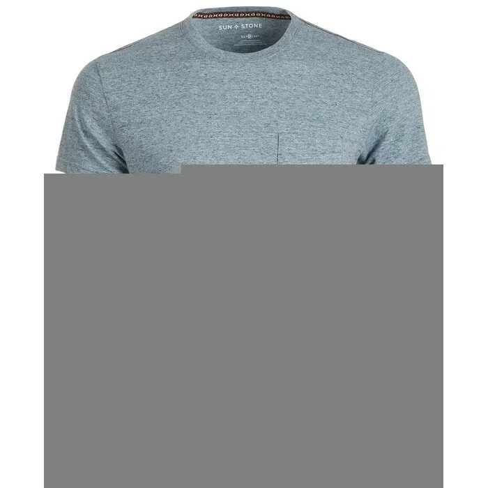 Heritage Edge Modern Clothing Sun + Stone Men's Devin Contrast Chain Stitch T-Shirt Navy Size XX-Large Heritage Edge Modern Clothing Sun + Stone Men's Devin Contrast Chain Stitch T-Shirt Navy Size XX-Large